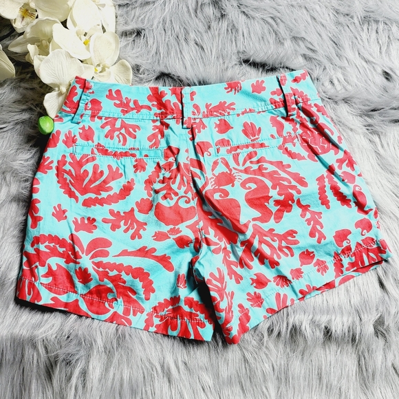 Lilly Pulitzer The Callhan Short Blue and Orange Print - Picture 2 of 5